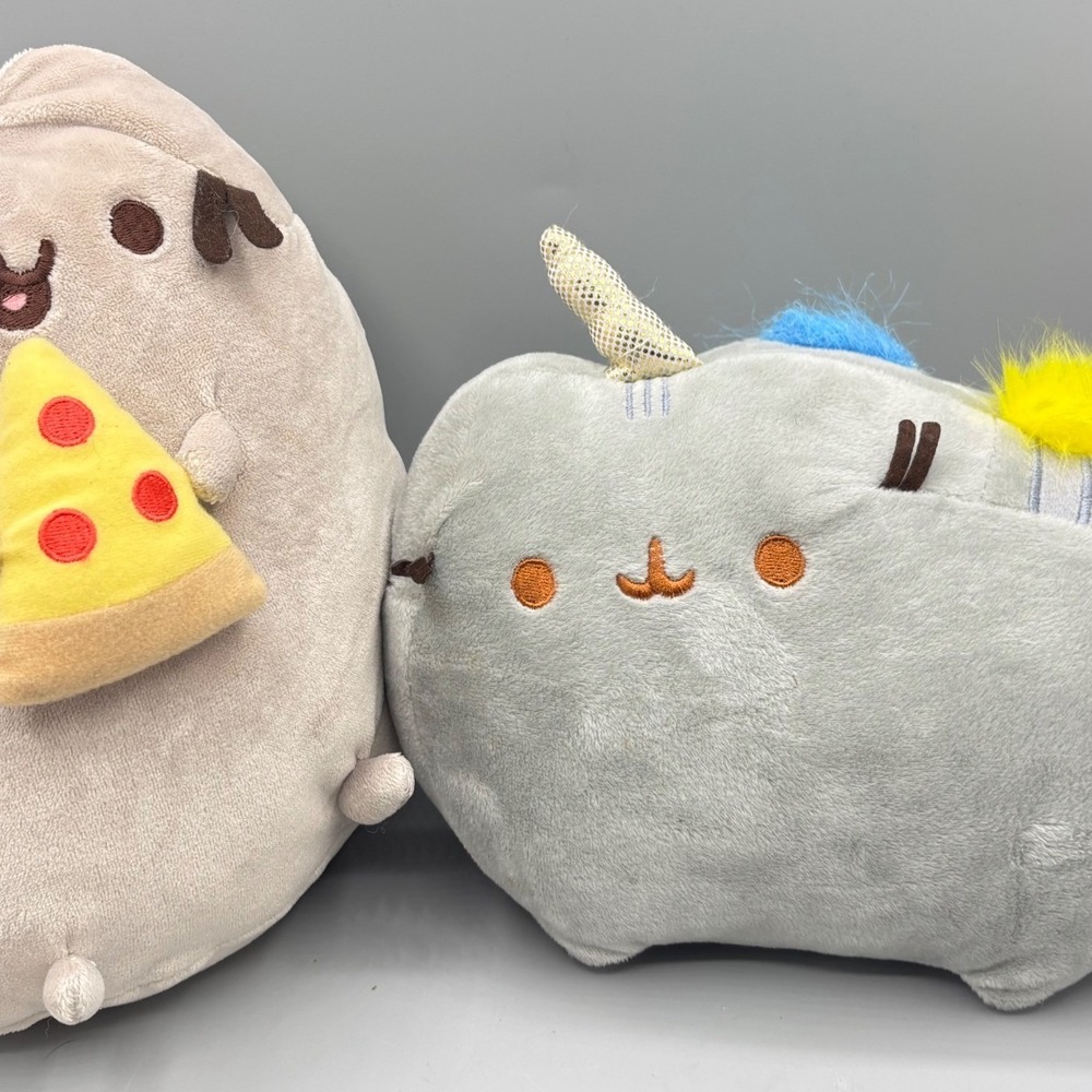Pusheen the Cat Plush Bundle Pizza Pusheen and Pusheenicorn Rainbow Unicorn 9in
